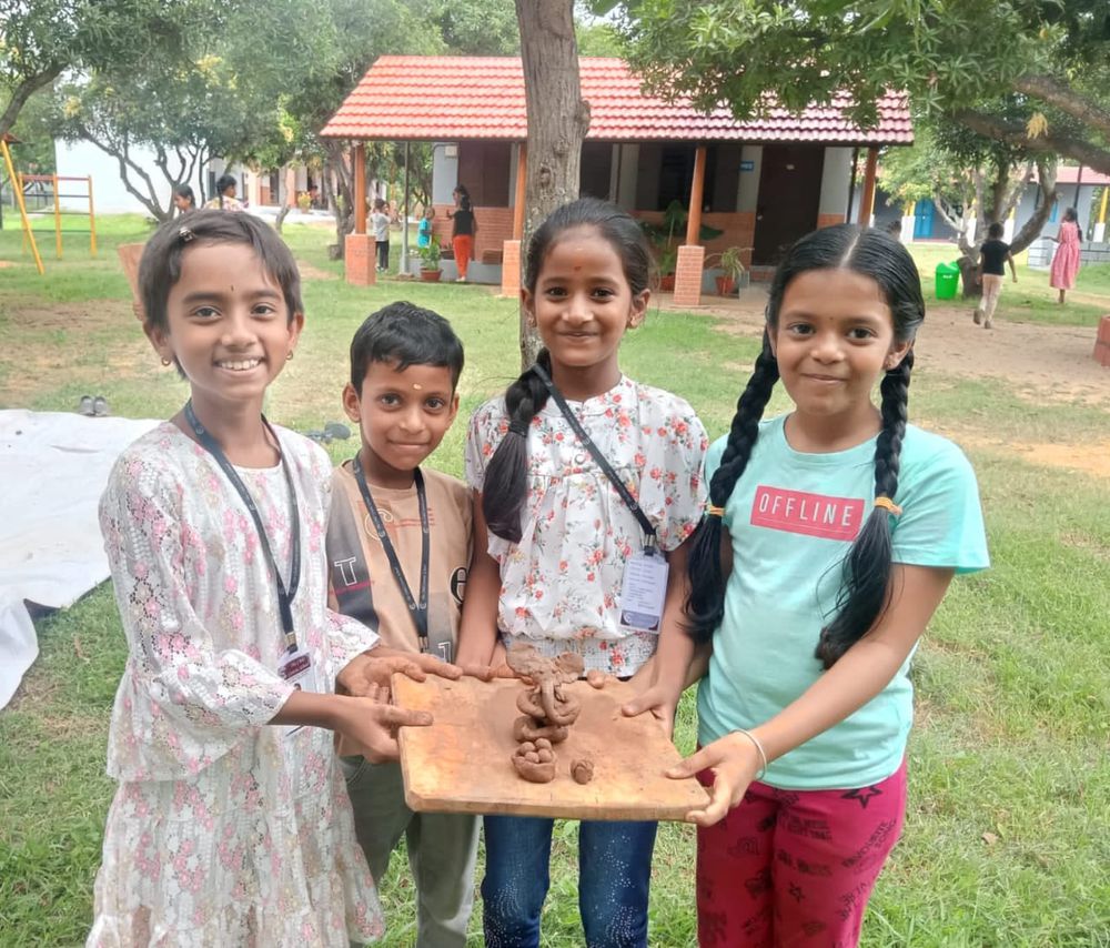 Children of all ages learning together at Mango Woods School