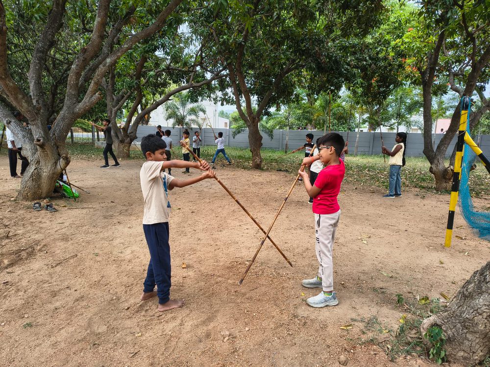 Children of all ages learning together at Mango Woods School