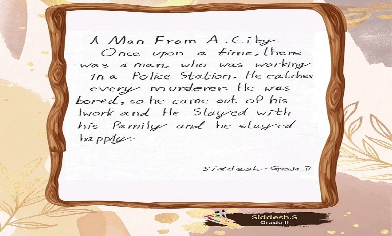 A story written and illustrated by a Grade II student